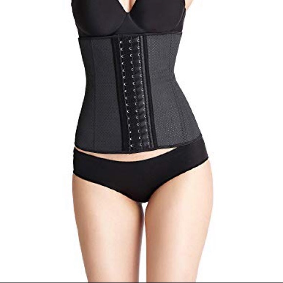 Breathable latex waist trainer color black - Picture 2 of 7